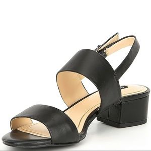 Calina Leather Block Heel Sandals